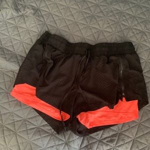 Double layered workout shorts